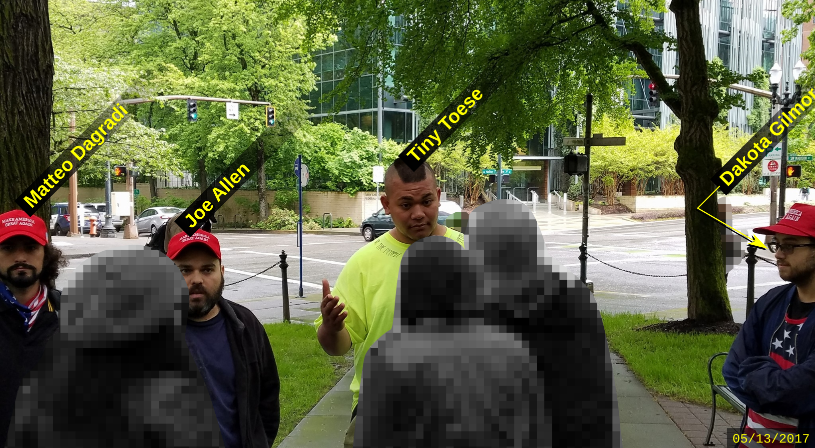 Matteo Dagradi harasses activists in Portland