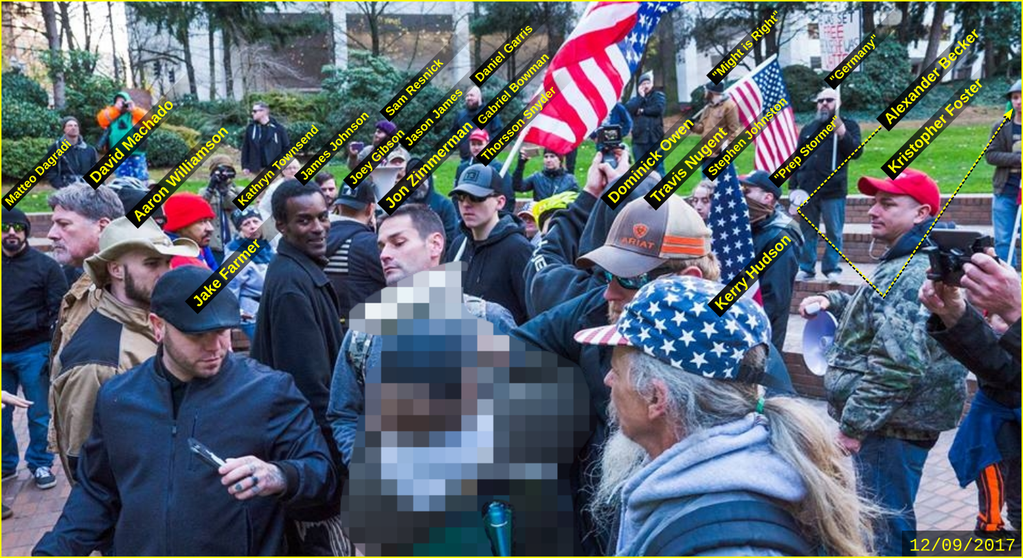 Matteo Dagradi attends an anti-immigrant hate rally