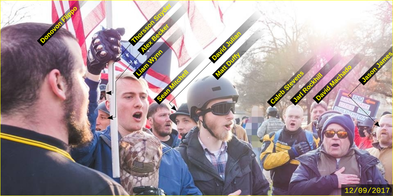 Jason James attends an anti-immigrant hate rally