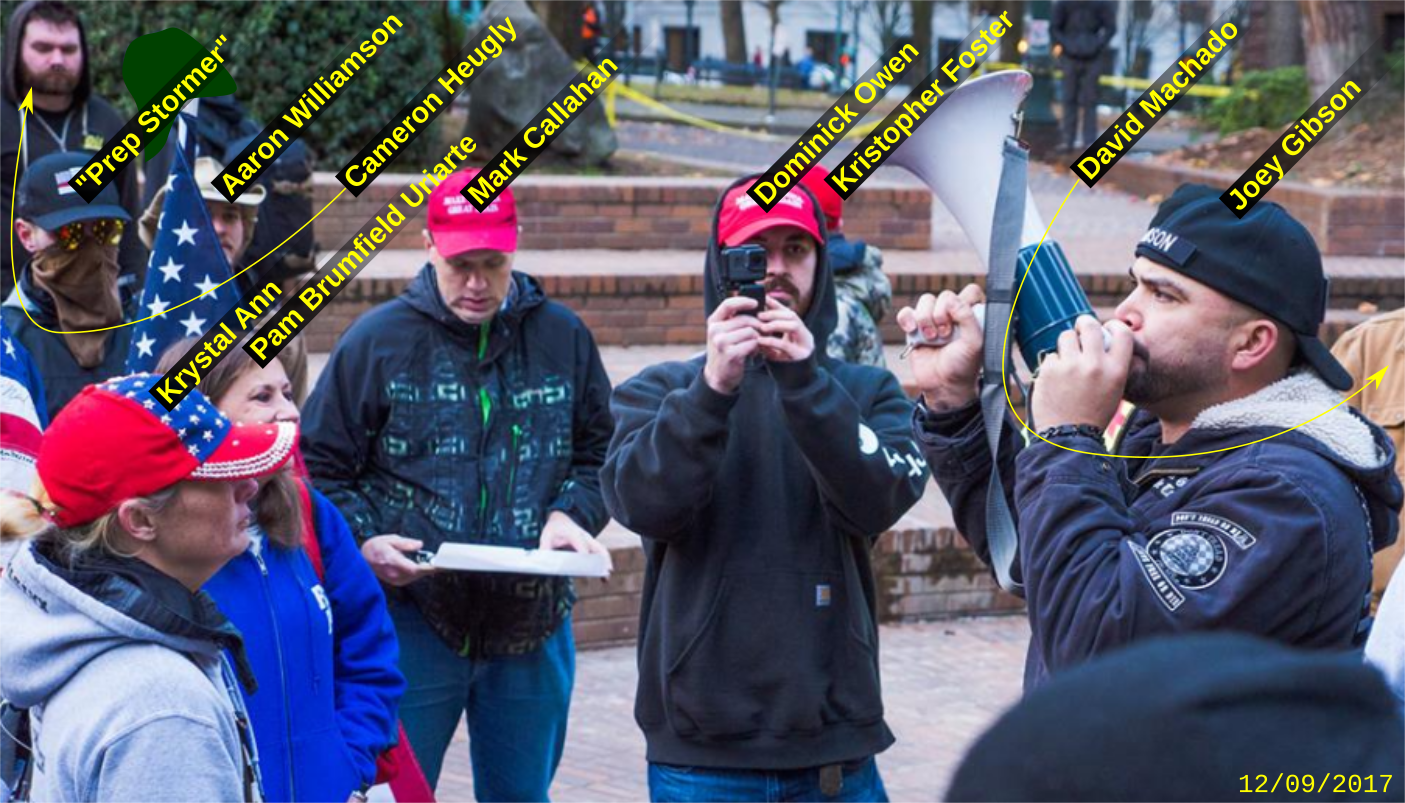 Aaron Williamson attends an anti-immigrant hate rally