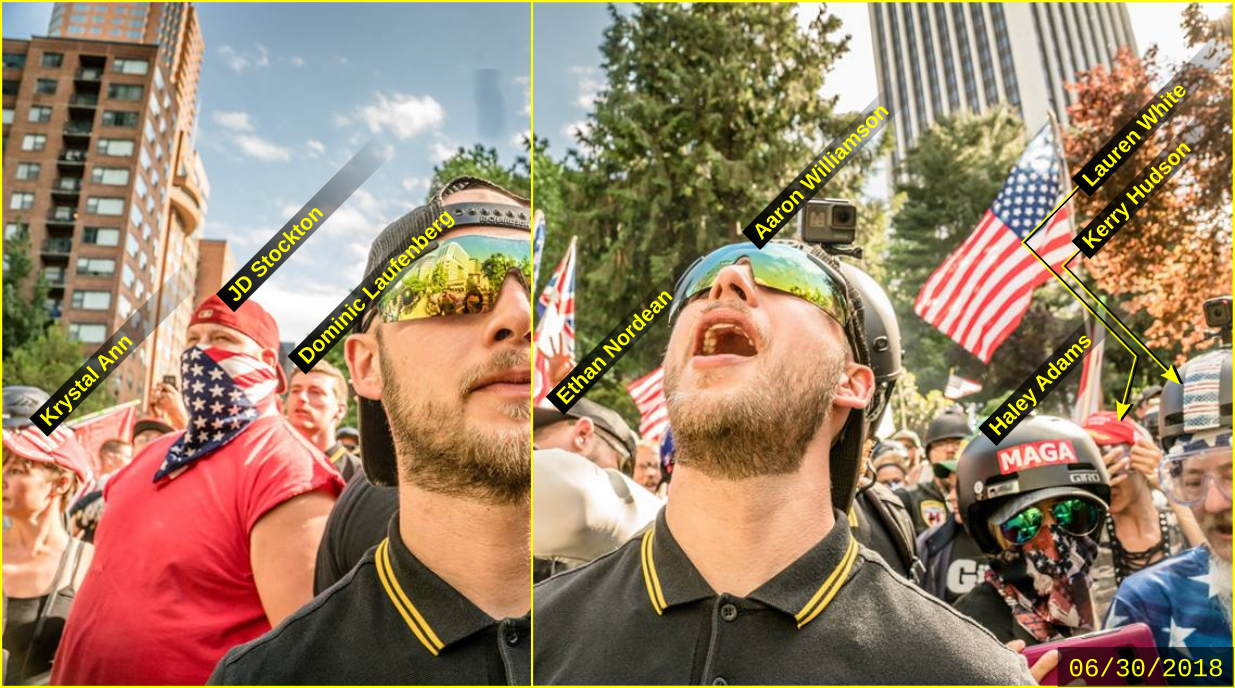 Aaron Williamson at Joey Gibson's violent June 30 rally